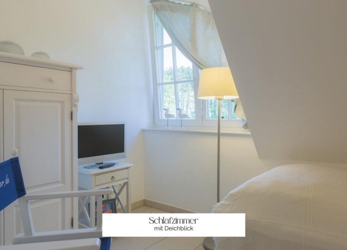 Schlafzimmer mit Deichblick